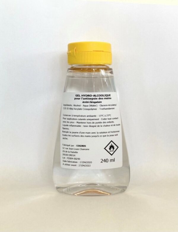 Gel hydroalcoolique 240ml (x 12)